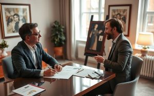 Financial guidance consultation for drawing artist